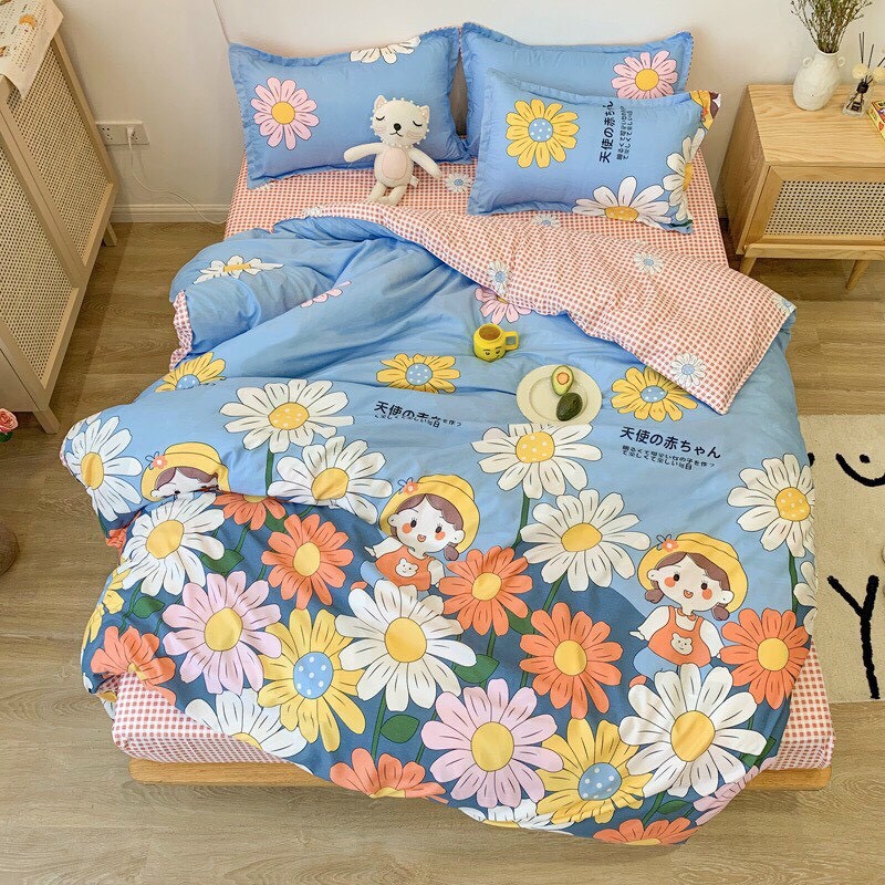 [Nhiều Mẫu] Sét Chăn Ga Gối Cotton Poly Tổng Hợp Hoa Nhí Nhiều Màu Sắc | BigBuy360 - bigbuy360.vn