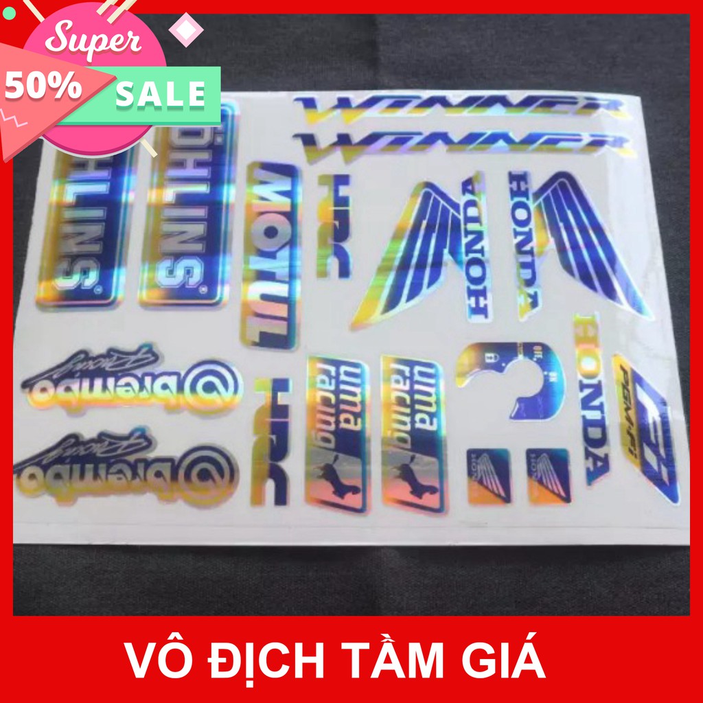 [GIÁ GỐC] 1 BỘ TEM XE WINNER CROM TITAN