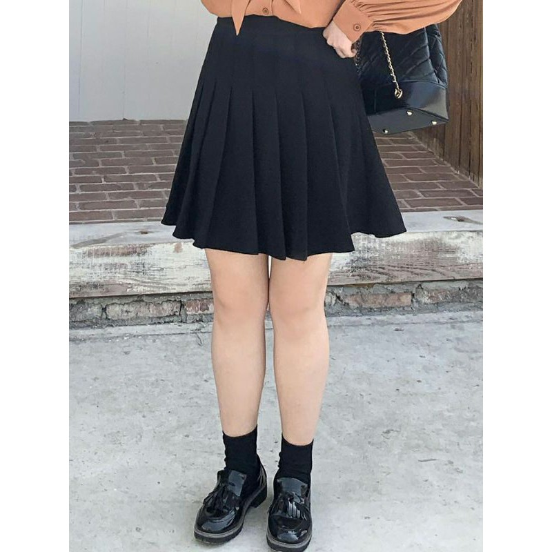 (Ảnh thật)_Chân váy xếp li Bigsize có quần trong 1995 hàng bán shop 55-90kg