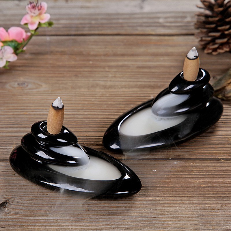 Thác Khói Trầm Hương Cao Cấp - Thác Đốt Trầm Mini - Hình Đá