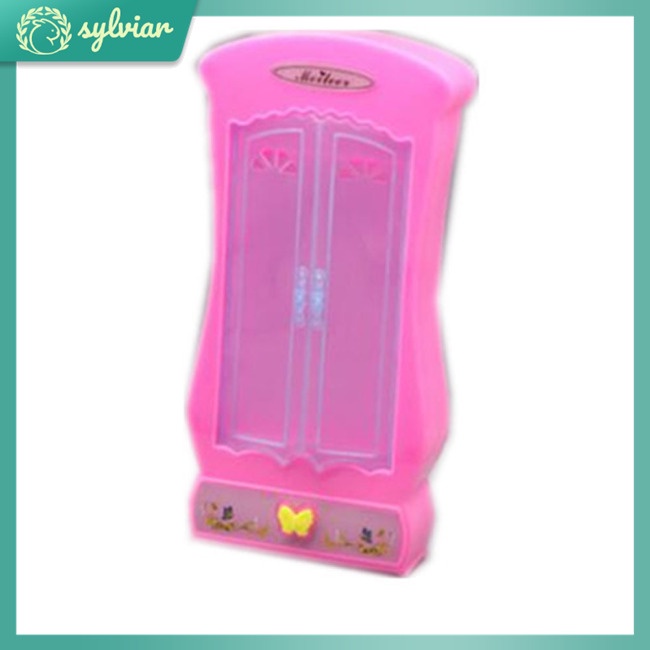 Tủ Quần Áo Màu Hồng Kích Thước 30CM Độc Đáo Trang Trí Nhà Búp Bê