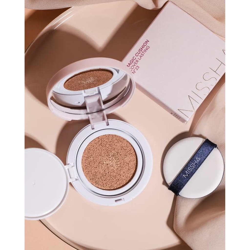 Phấn nước cushion Missha cover lasting hồng