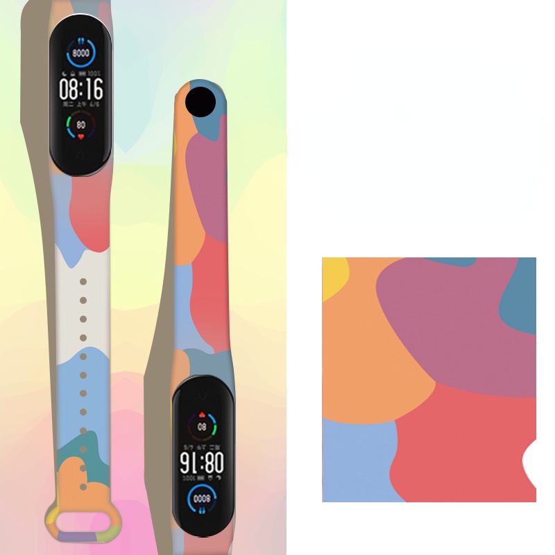 Dây Đeo Đồng Hồ Màu Cầu Vồng Cho Mi Band 7/6/5 4/3