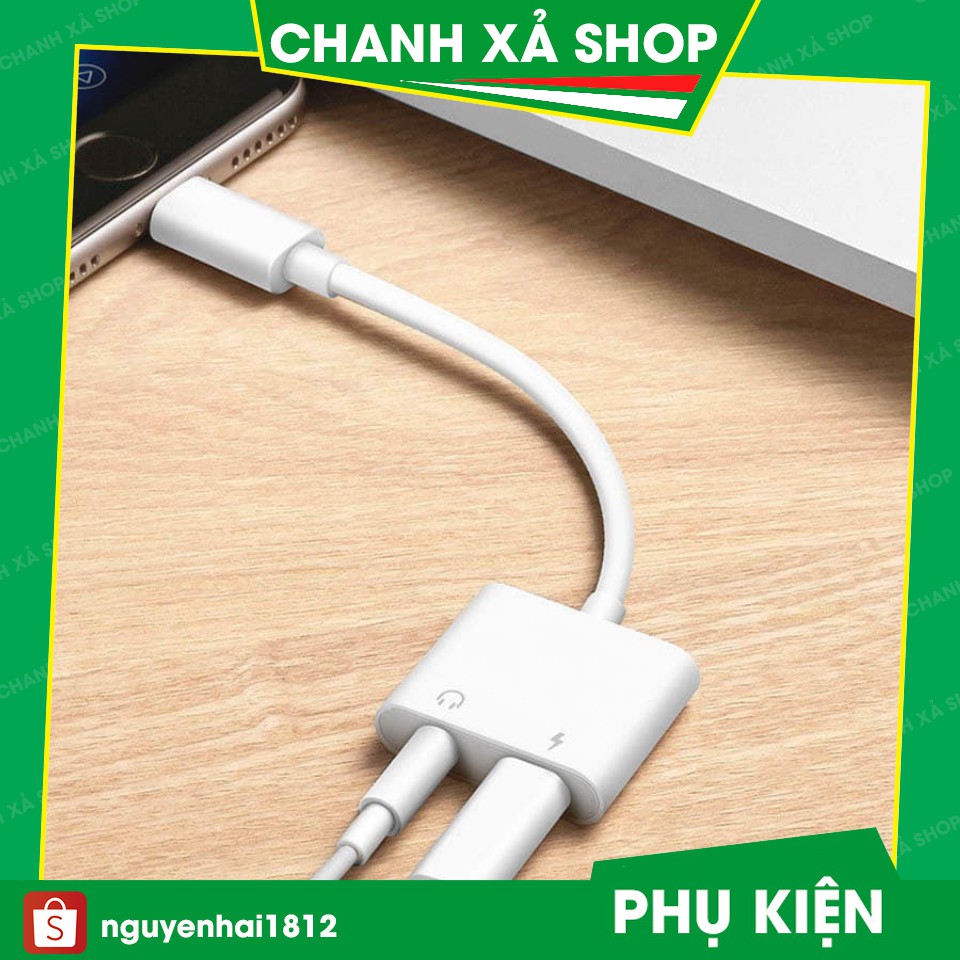 Jack chuyển đổi 2 cổng - Vừa sạc vừa cắm tai nghe cho ip7/7p/8/8p/x/xs max/11/11pro/11pro max/12/rpo/promax