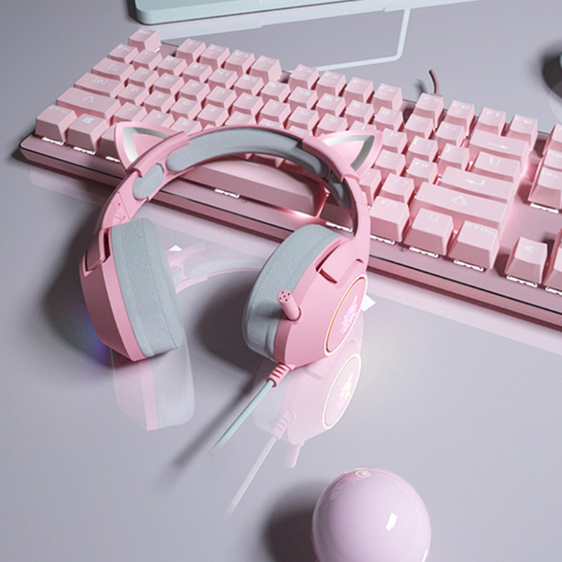 Tai Nghe Trùm Đầu Chơi Game Kiểu Tai Mèo Có Mic 7.1 | BigBuy360 - bigbuy360.vn