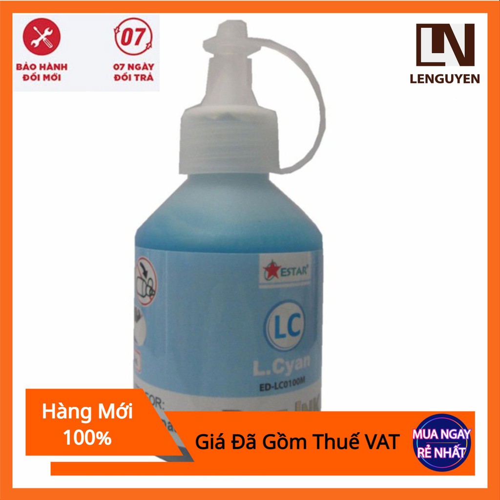 Mực in phun Estar Epson, Brother 100ml chất lượng, Giá siêu rẻ, Đã gồm VAT