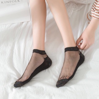 Tất nữ phối ren kim tuyến