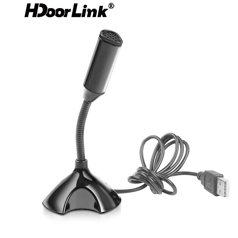 Micro đa hướng gắn laptop/PC HdoorLink kết nối cáp USB có thể điều chỉnh cho chơi game/ghi âm/trò chuyện/ca hát/họp