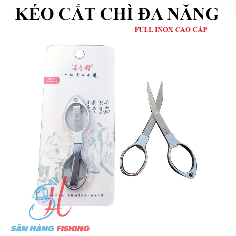 Kéo gấp mini cắt chì lá câu đài-kéo cắt dây câu cá đa năng cao