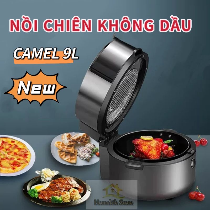 NỒI CHIÊN KHÔNG DẦU CAMEL 9L THẾ HỆ MỚI