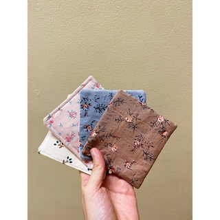 Lót ly vải hoa Handmade (linen, thô, cara)