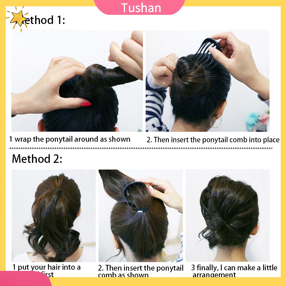 Kẹp tóc tạo kiểu đuôi ngựa phồng dày tiện dụng cho nữ