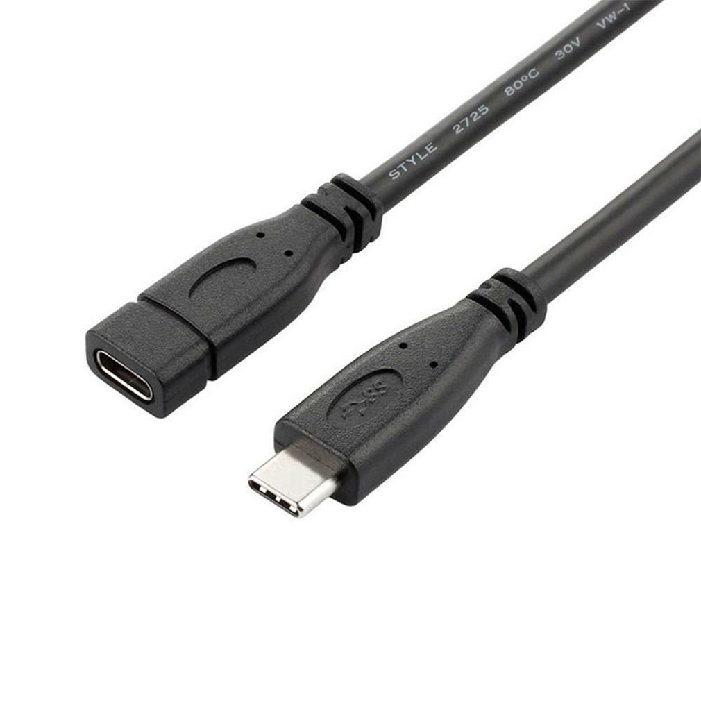 Loại C USB 3.1 Nam sang USB-C Nữ Dây kéo dài cáp dữ liệu mở rộng