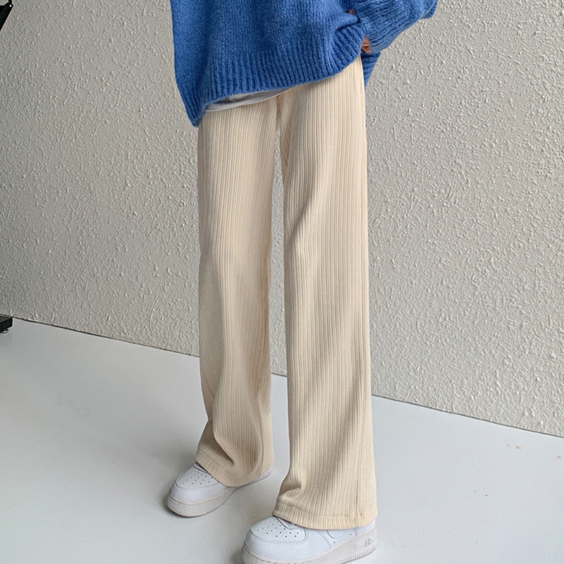 IELGY Quần Dài Lưng Cao Dáng Rộng Thời Trang Cho Nữ