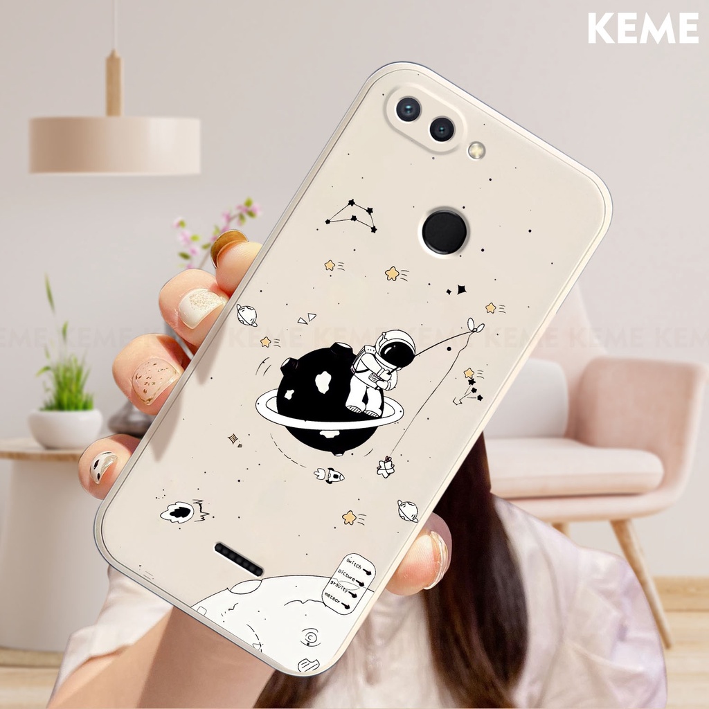 Ốp lưng Xiaomi Redmi 6 in hình nhà phi hành gia cute dễ thương