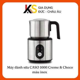 Máy đánh sữa CASO 1666 Creme & Choco màu inox dùng làm cacao, cafe, latte vẽ hình