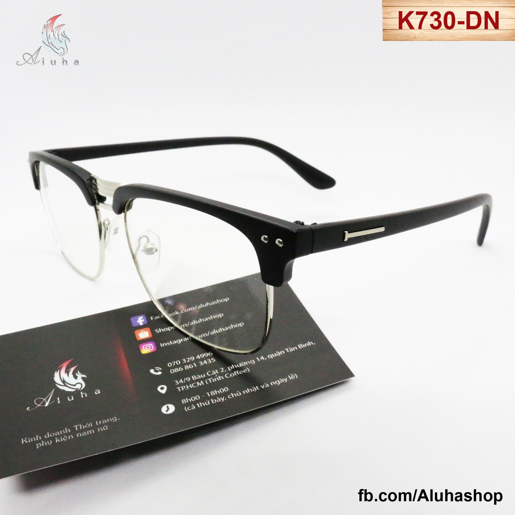 Gọng kính dáng lông mày phong cách retro lịch lãm K730 - Aluha