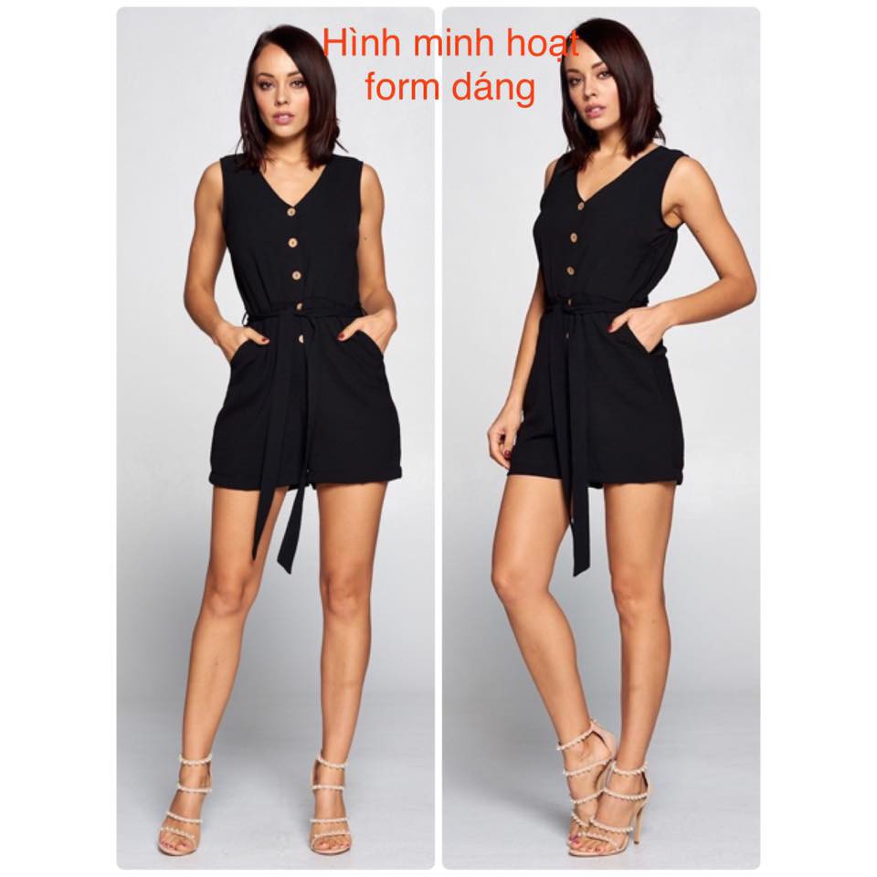 Jumpsuit cột nơ eo