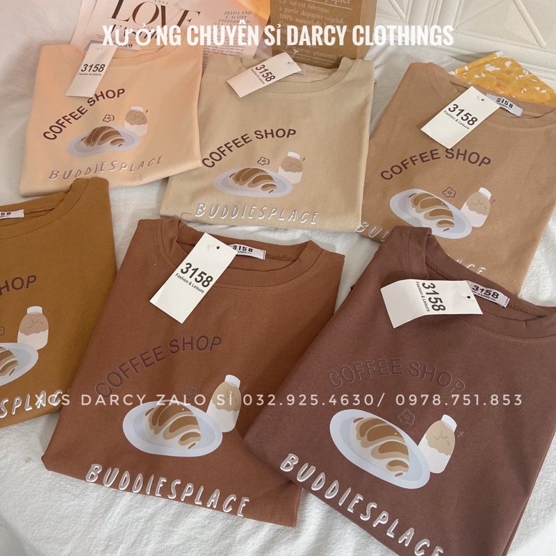 áo thun 3158 ✨ FREESHIP ✨ mẫu COFFE SHOP hang quốc siêu xinh