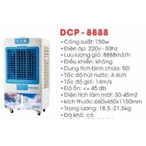 Máy làm mát không khí DAICHIPRO - DCP 8888 (Quạt hơi nước - Quạt điều hòa)