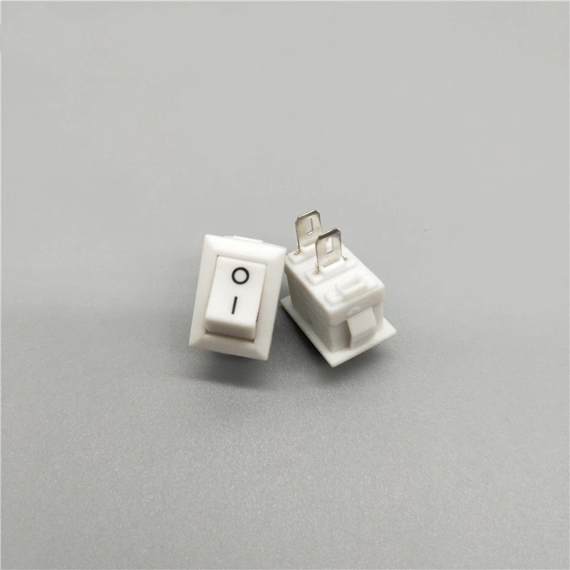 Set 5 công tắc bật/tắt KCD11-101 3A/250V 10*15mm SPST 2PIN ON/OFF G130 màu đen cho xe hơi/tàu thuyền