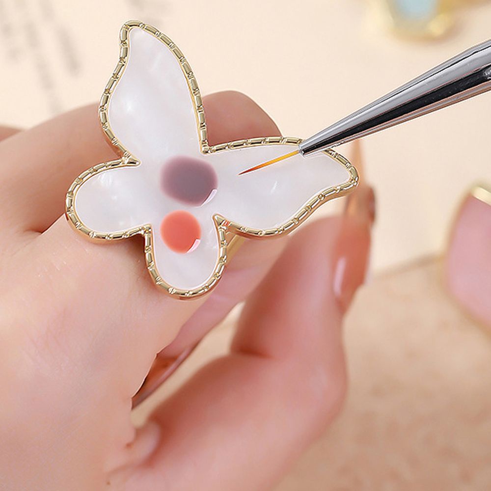 [Hàng mới về] Bảng pha màu sơn móng tay dạng nhẫn bằng nhựa resin phong cách Nhật Bản