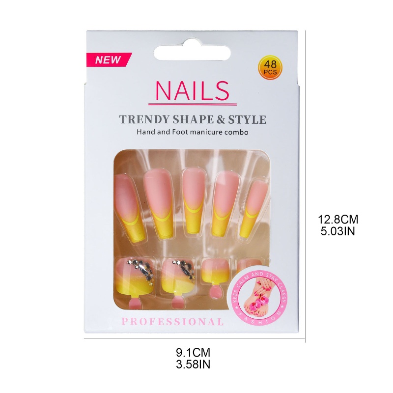 Set Móng Chân Giả Hình Vuông Chuyên Dụng Cho Múa Ba Lê