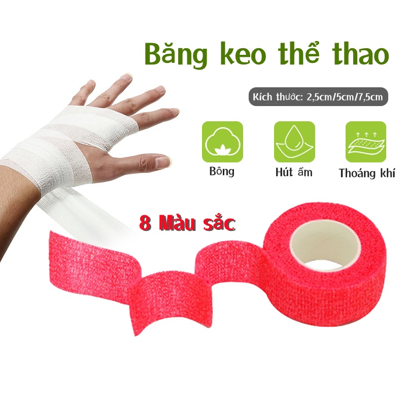 Băng quấn cổ chân,Băng keo thể thao quấn cổ chân tự dính cuốn bó gối dán cơ thể thao cổ tay ngón tay,tự dính chống lật.