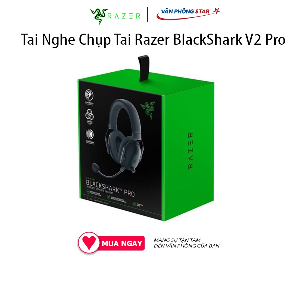 Tai Nghe Chụp Tai Không Dây Razer BlackShark V2 Pro kết nối Bluetooth Wireless chống ồn âm thanh vòm