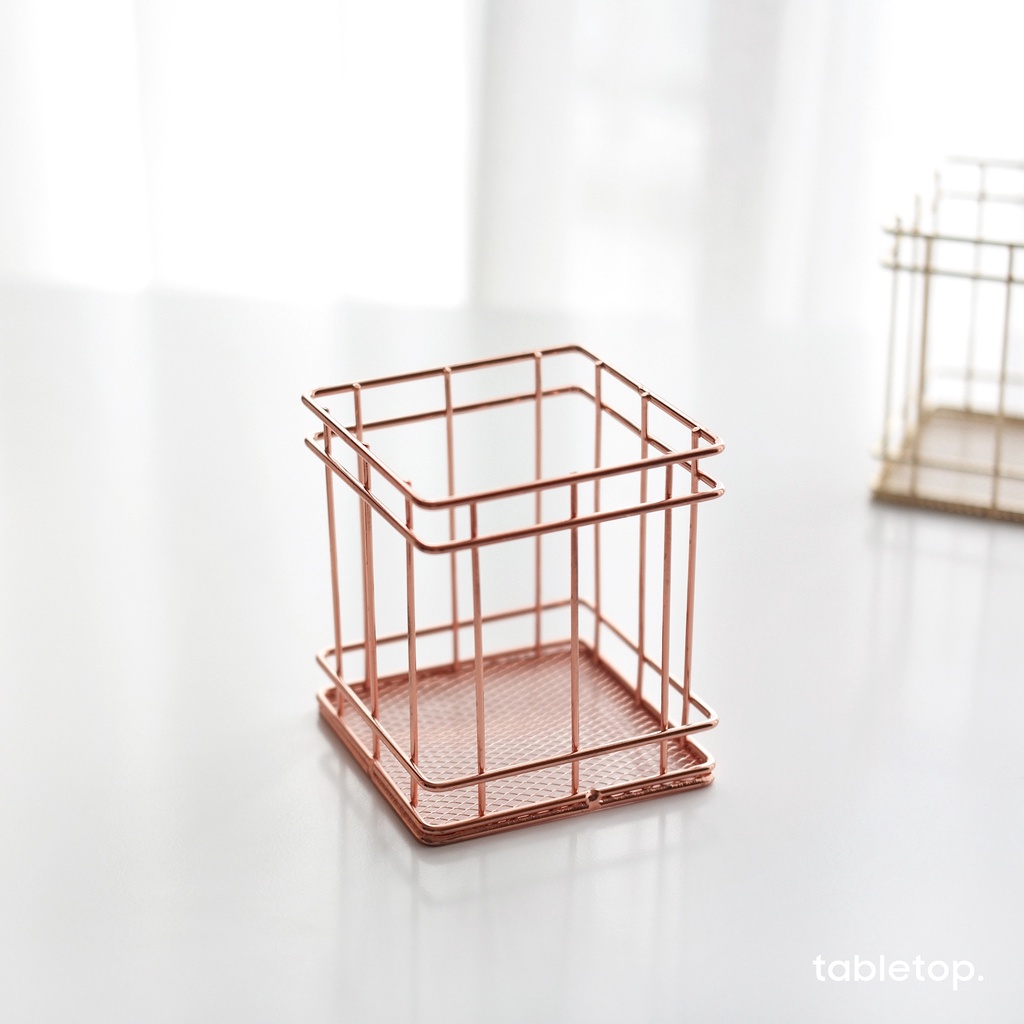 Ống cắm bút kim loại, trang trí, màu gold / rose gold / đồng - nhiều thiết kế khác nhau