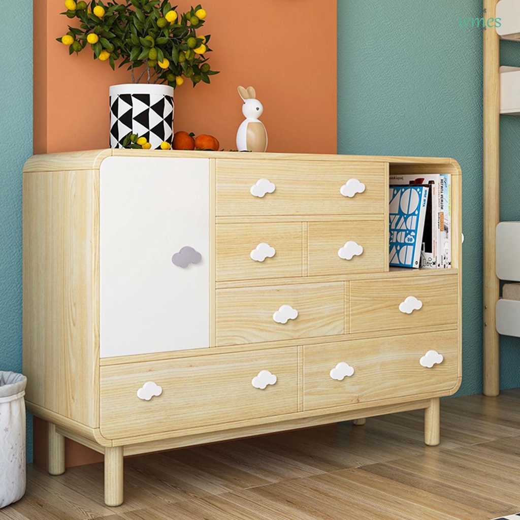 Set 2/4/6/10 tay nắm cửa tủ đồ nội thất hình đám mây nhiều màu cho phòng trẻ em