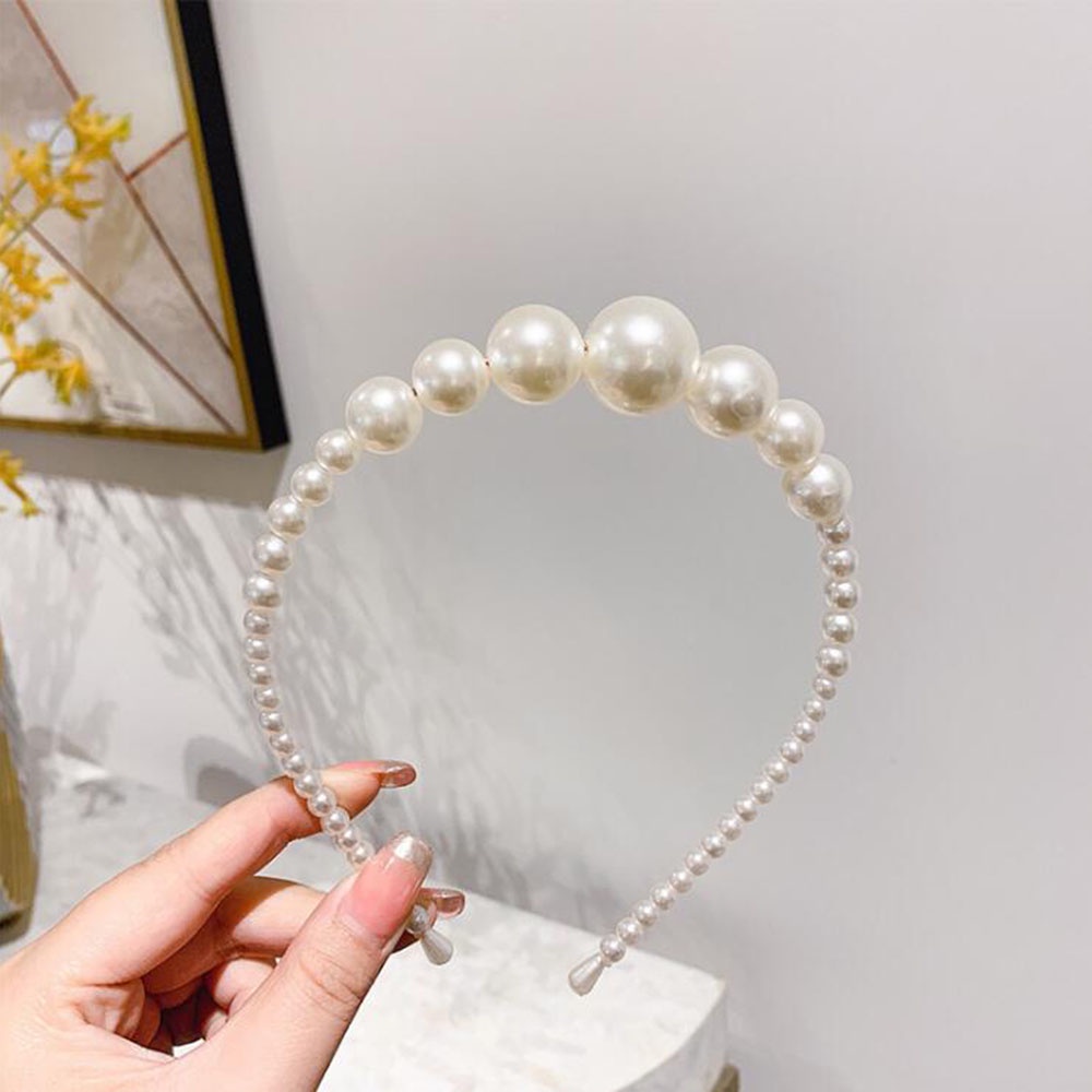 Băng đô cài tóc đính hạt ngọc trai phong cách Hàn Quốc dành cho nữ