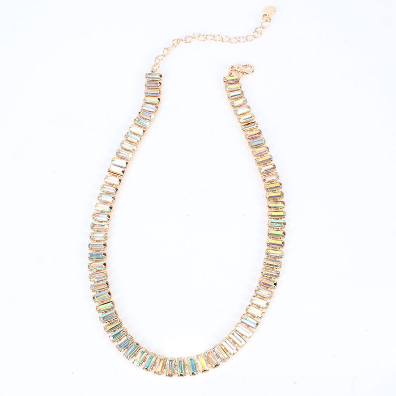 Vòng cổ Hợp Kim Đính Đá Nhiều Màu Sắc Cá Tính