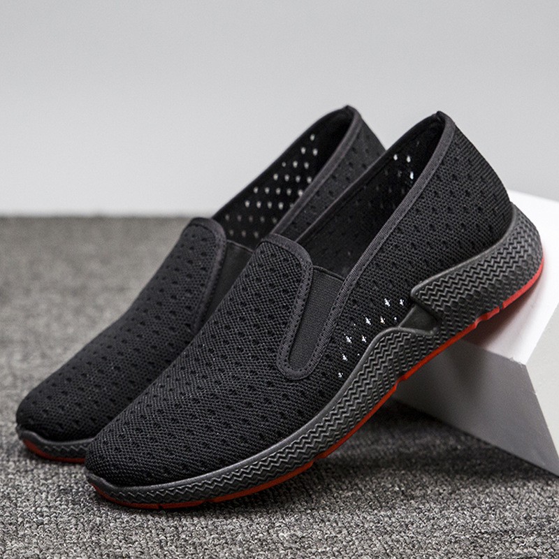 Giày nam lười kiểu dáng đơn giản chất vải lưới siêu thoáng mát giaynam-G355 | BigBuy360 - bigbuy360.vn