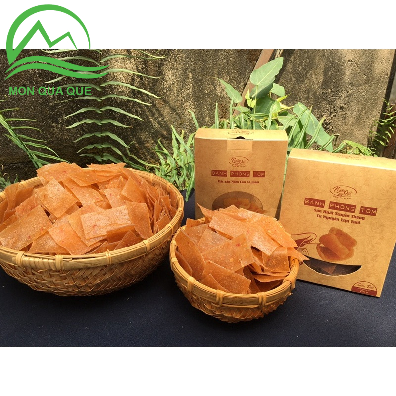 BÁNH PHỒNG TÔM NGÂN QUÊ -CÀ MAU LOẠI ĐẶC BIỆT 48% TÔM TƯƠI HỘP 250GR