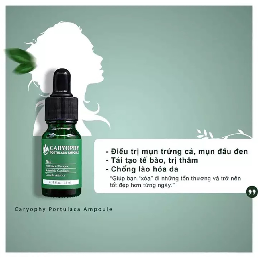 Serum làm sạch mụn mờ thâm dưỡng sáng da caryophy portucala ampoule 10ml - 30ml