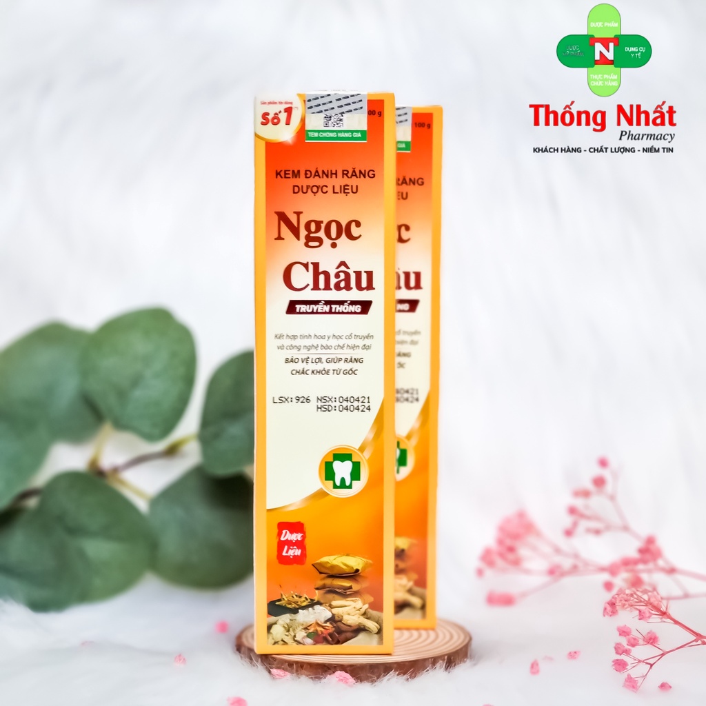 Kem Đánh Răng Dược Liệu Ngọc Châu Lớn 100gr Bảo Vệ Lợi, Nứu