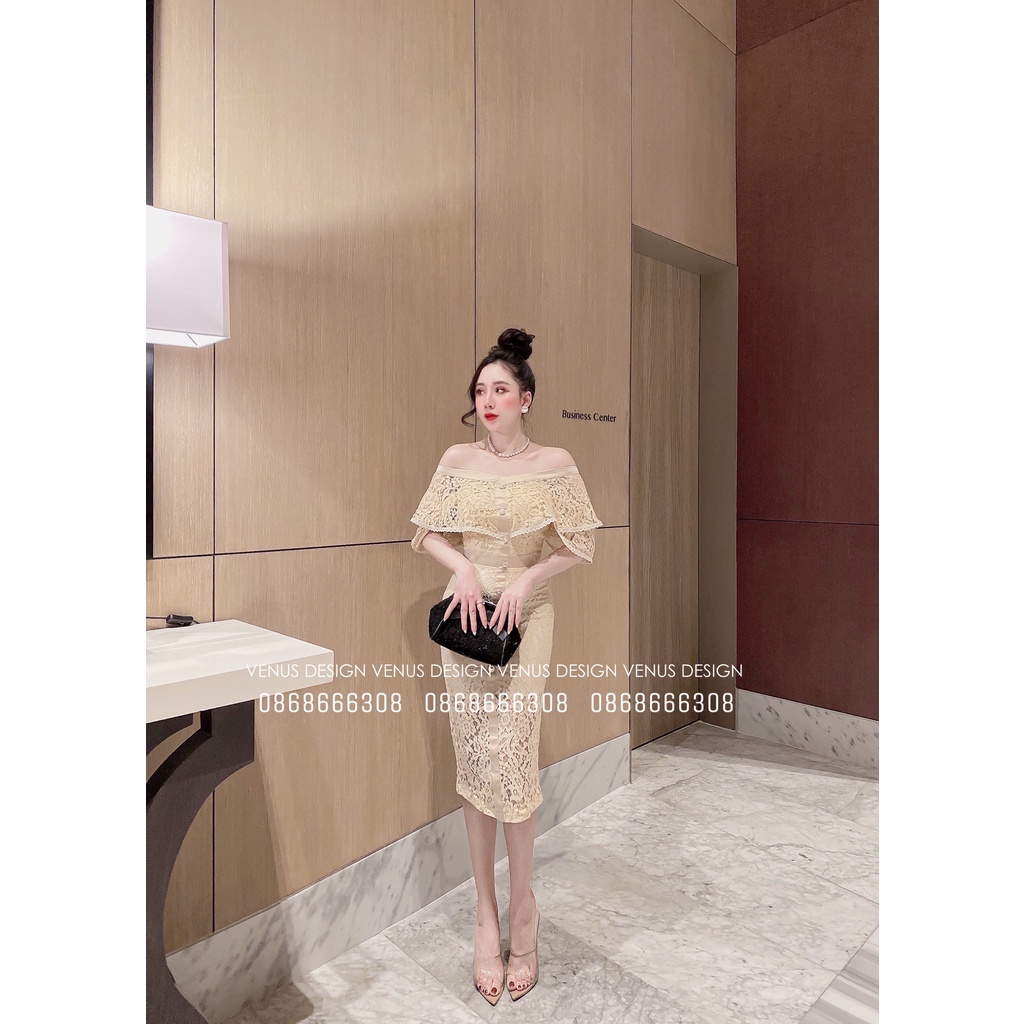 VÁY REN BODY TRỄ VAI TRẮNG - VENUS DESIGN