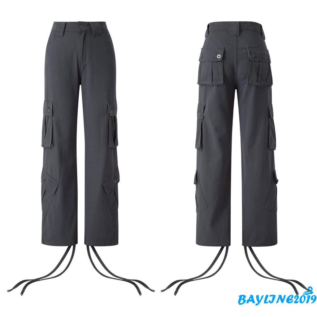 Quần Jean Dài Lưng Cao Phong Cách Đường Phố Cá Tính Cho Nữ