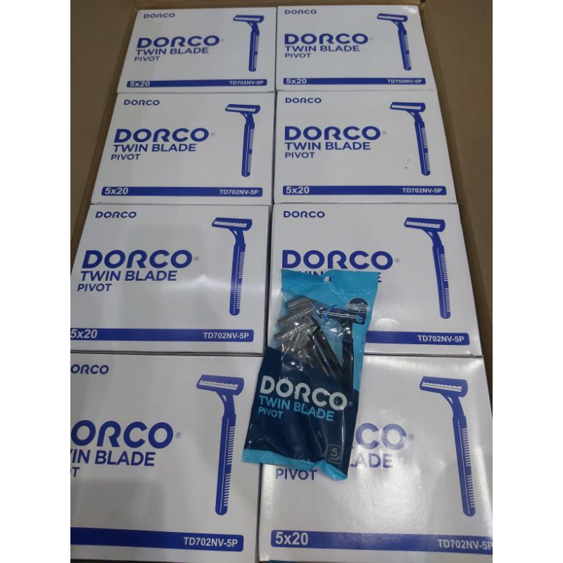 Combo 5 Dao cạo râu 2 lưỡi Dorco TD702 Hàn quốc