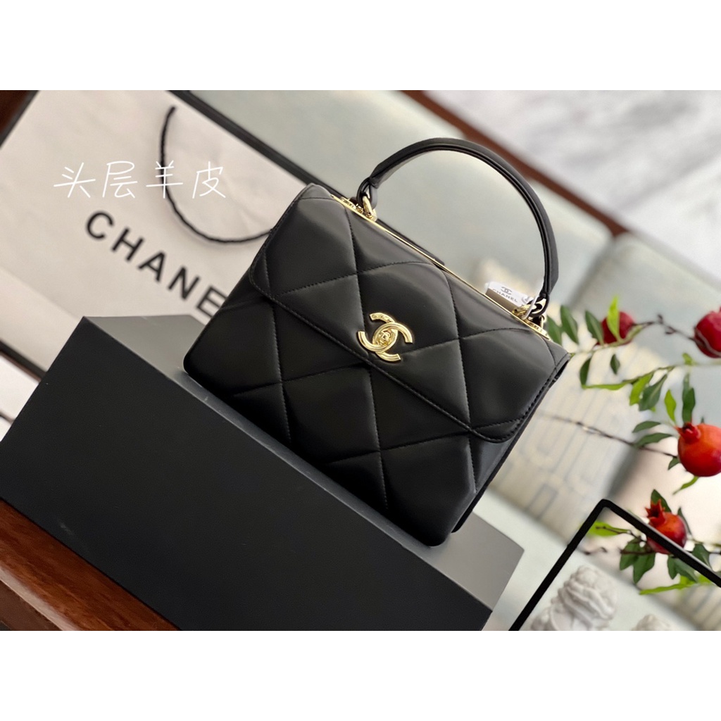 Túi xách nữ có quai đeo vai da thật Channel, kiểu dáng sang trọng, thời thượng