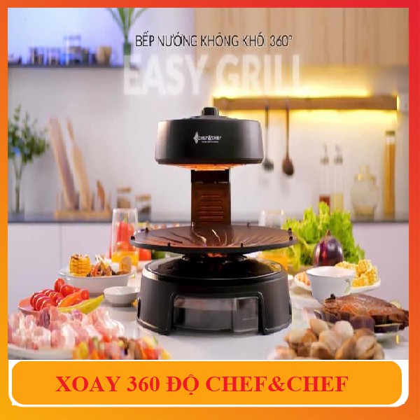 BẾP NƯỚNG HÚT KHÓI CHEF&amp; CHEF BBQ PHONG CÁCH HÀN QUỐC [Bảo hành 12 tháng]