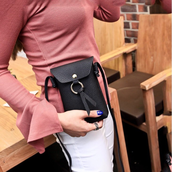 Túi nữ đeo chéo đựng điện thoại, da mềm trẻ trung DD005