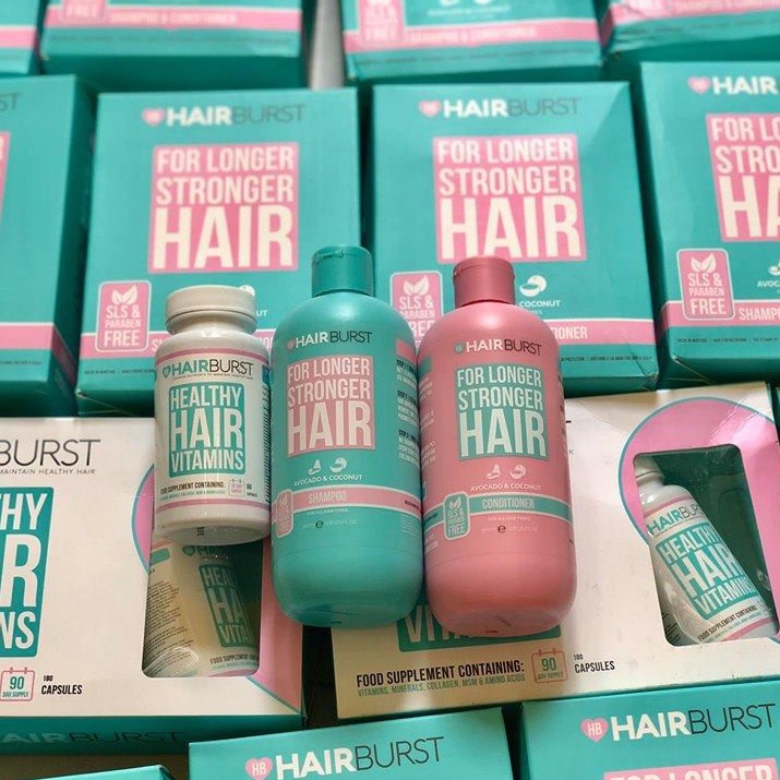 Bộ Dầu gội dầu xả HairBurst For Longer Stronger cải thiện rụng tóc 350mlx2