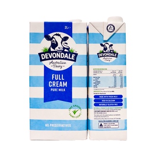 1 thùng sữa tươi devondale hộp 2l full cream - pure milk - date 09.22