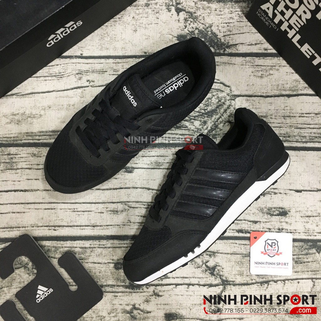 Giầy thể thao nữ Adidas Neo City Racer Shoes - Black AW4951 .