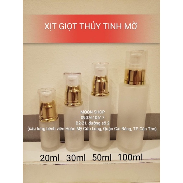 CHAI THUỶ TINH MƠ XỊT GIỌT 20ml &amp; 50ml