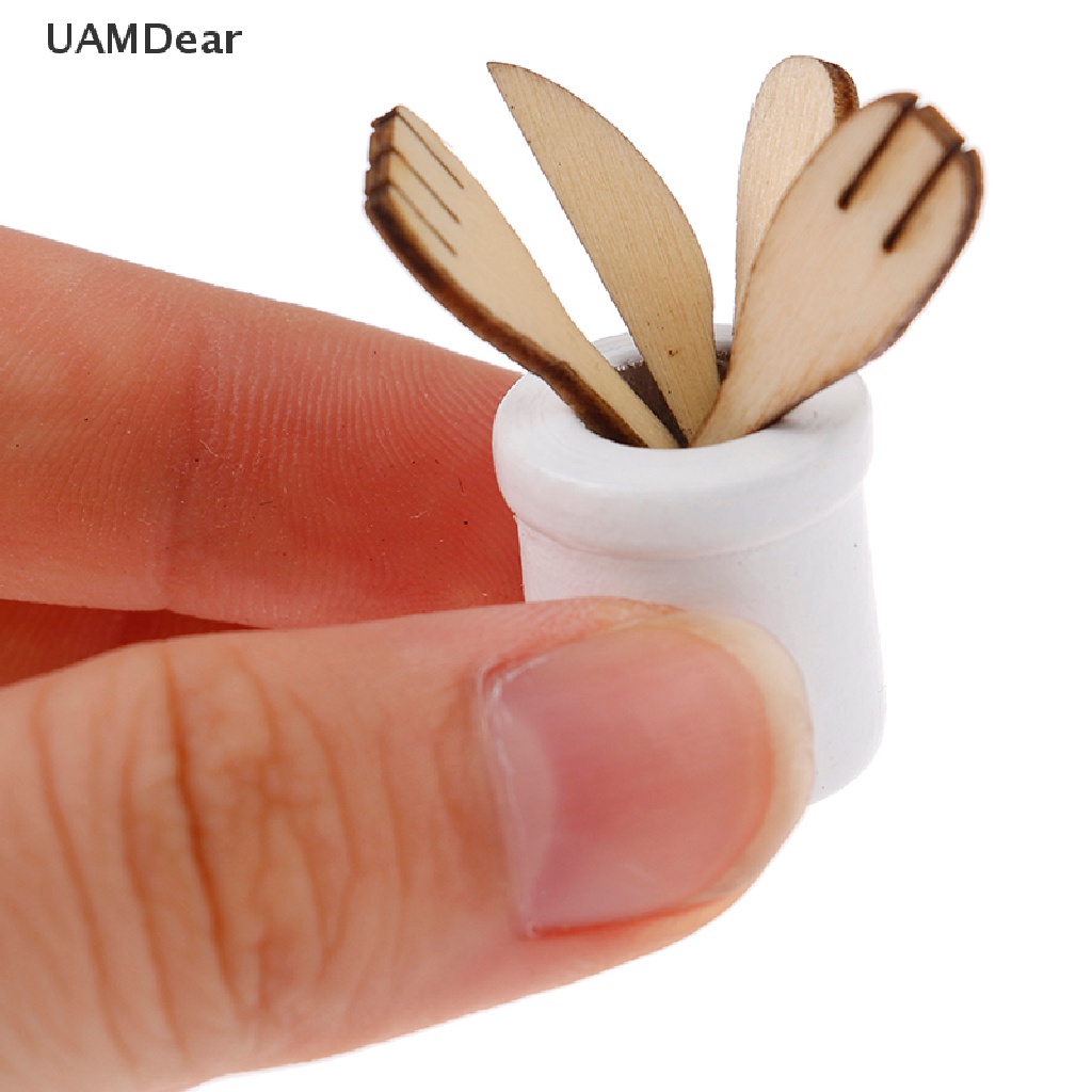 Bộ Đồ Chơi Dụng Cụ Làm Bếp Bằng Gỗ Tỉ Lệ 1:12 Dành Cho Búp Bê