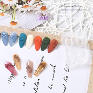Khuôn silicon nail nơ, gấu làm móng