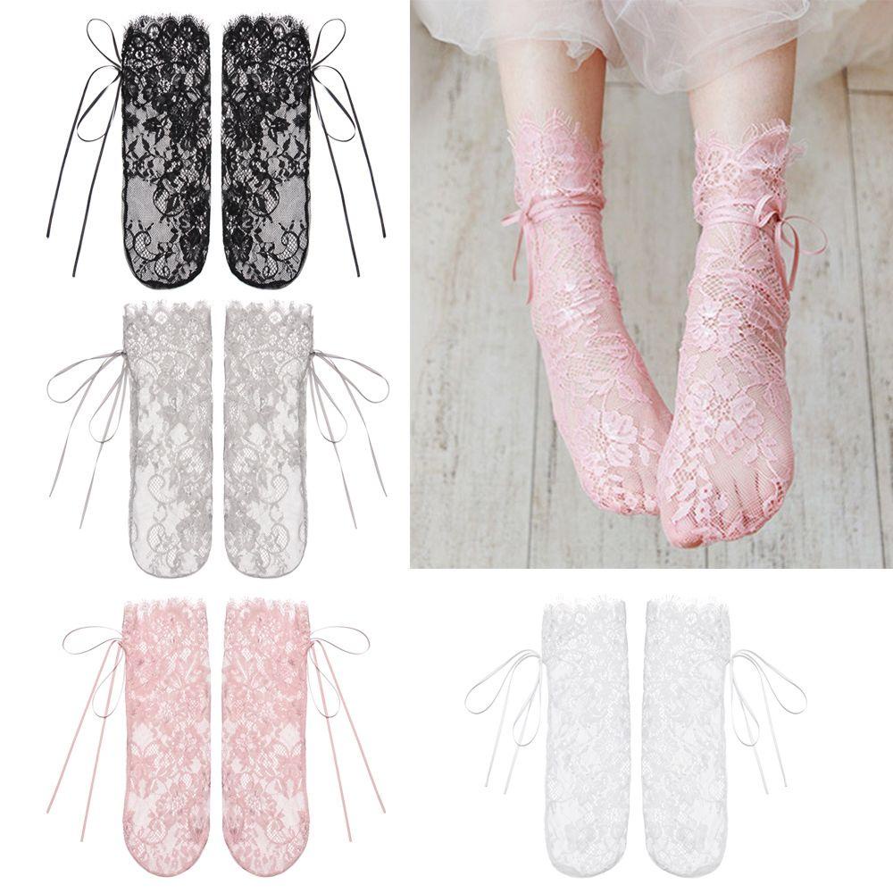 Vớ Trong Suốt Họa Tiết Hoa Dễ Thương Dành Cho Nữ